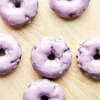 Blueberry Glazed Donuts (6)