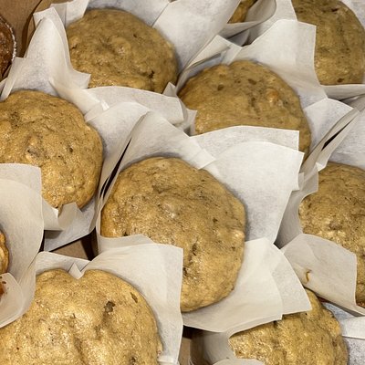 Banana Nut Sourdough Muffins