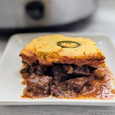 BBQ Beef Cornbread Casserole