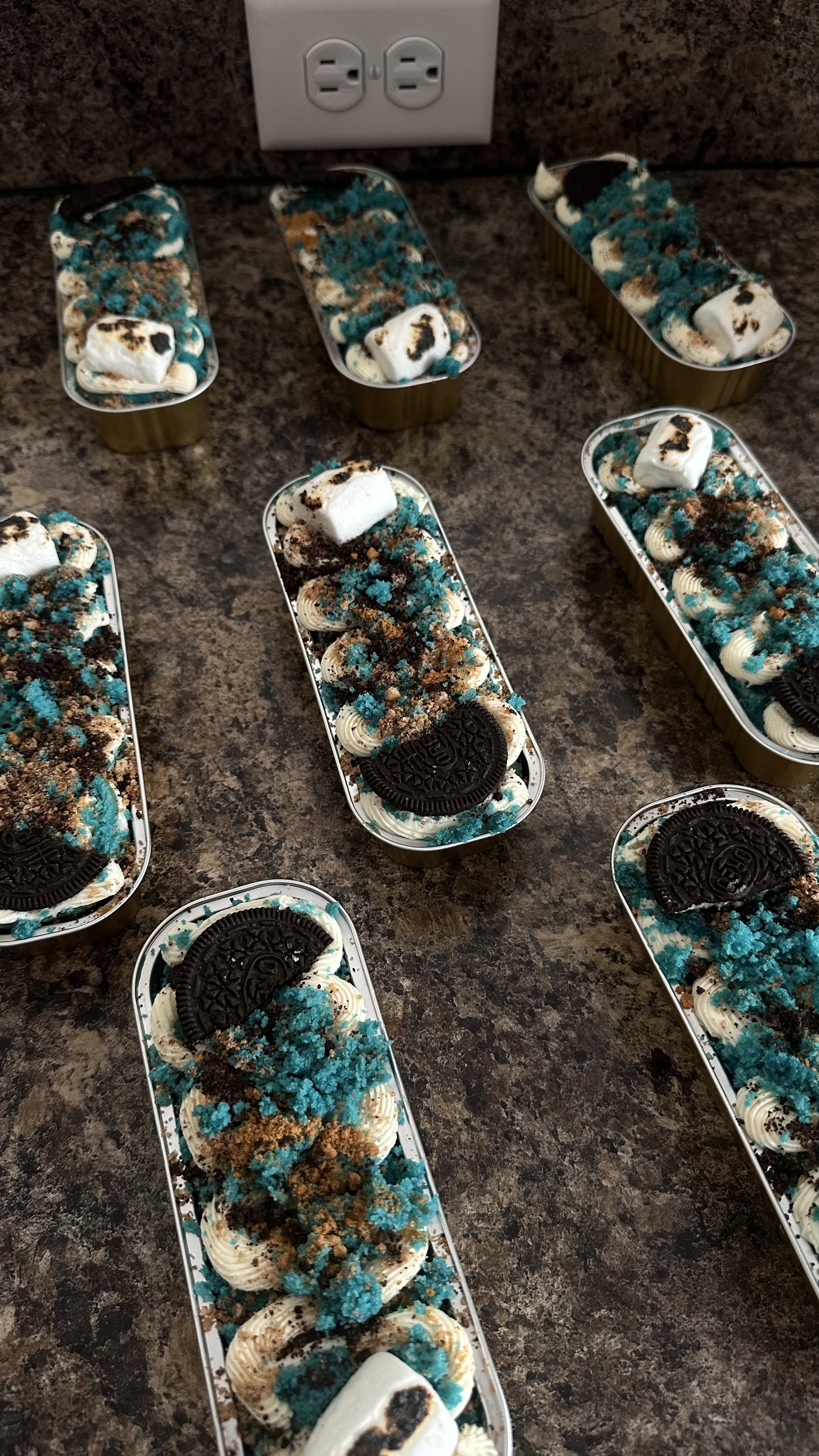 Blue cookie monster mini cake