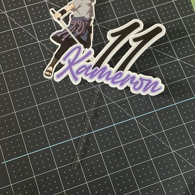 Custom Flattened Cake Toppers 