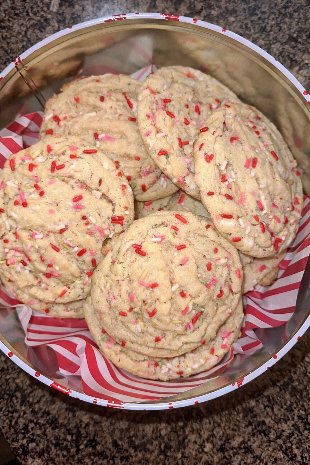 Valentine Sprinkle Sugar Cookies (12)