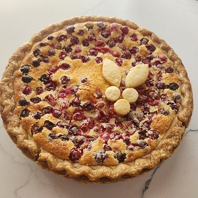Cranberry-Orange Custard Pie 