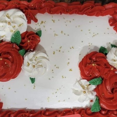 1/4 Sheet Cake 2 Layer (Choc,vanilla)$75 2 Layer. 1/2 Sheet $100