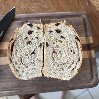 Cinnamon Raisin Sourdough Loaf