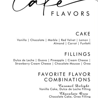 Cake Flavors