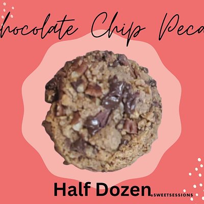 Half-Dozen Chocolate Chip Pecan Protein Cookies 