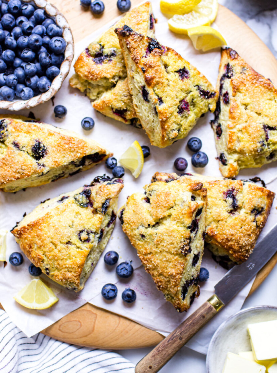 Sourdough Lemon Blueberry Poppyseed Scones 4-pack