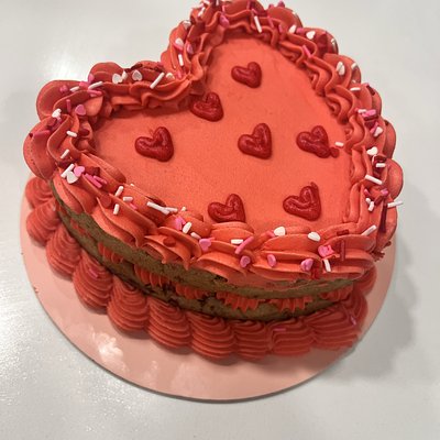  Heart Shaped 6” Cookie Cake (Double Layer)