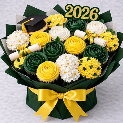 Birdville High School Cupcake Bouquet