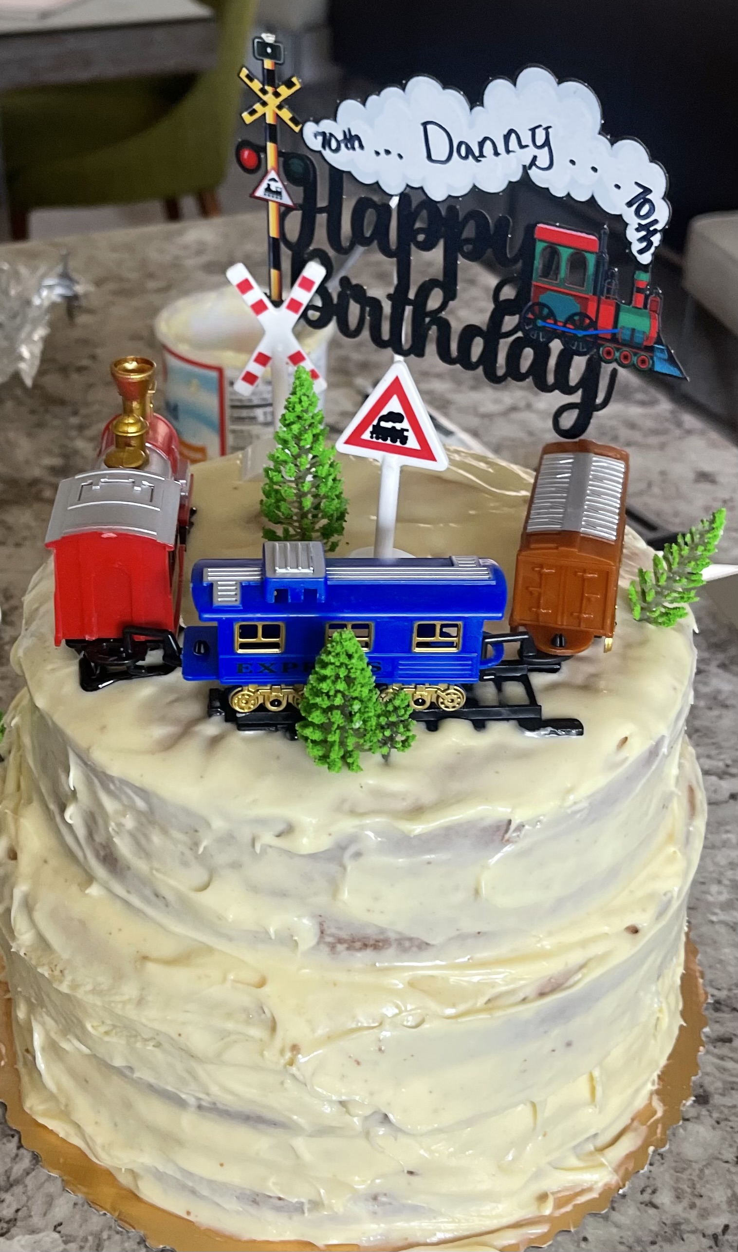 Lemon Cake With Trains