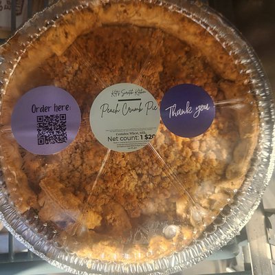 Peach Crumb Pie 9 Inch