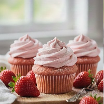 Strawberry Cupcakes - 1 Dozen