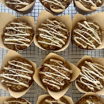 Orange Poppyseed Muffins (4 Count - Plant Based/Vegan Friendly)