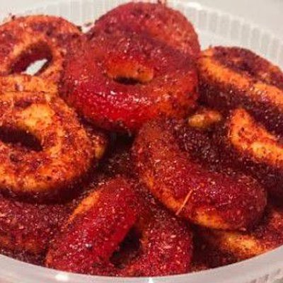 Chamoy & Tajin Flavored Peach Rings 
