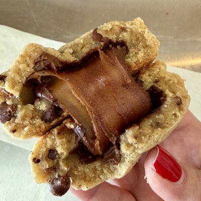 Stuffed Salted Caramel Chocolate Chip