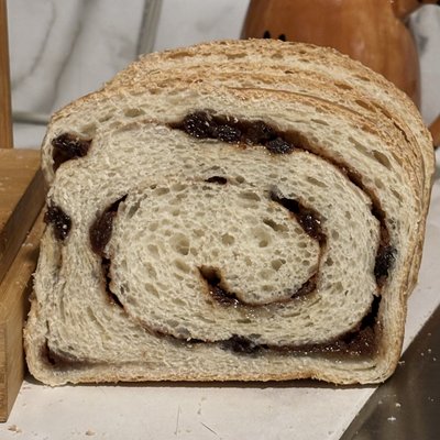 Cinnamon Raisin Sourdough Sandwich Bread