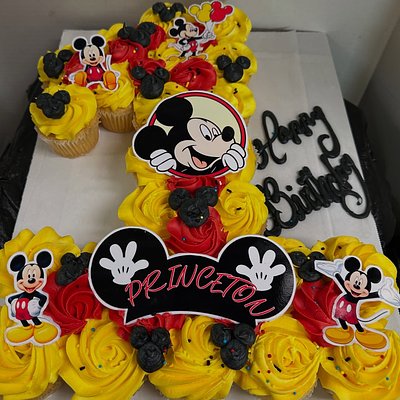 Number Cupcake Cake