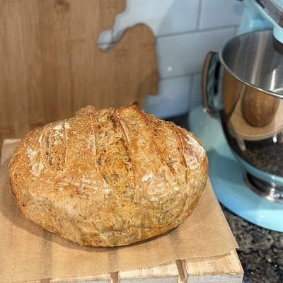 Italian Herb + Cheese Infused Sourdough 