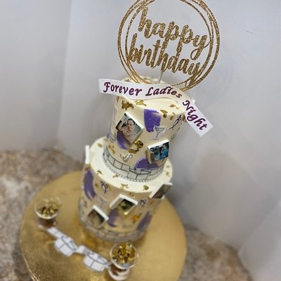Custom “2 Tier” Birthday Cake (16-20 Servings)