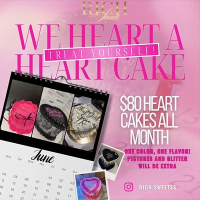$80 Heart Cake