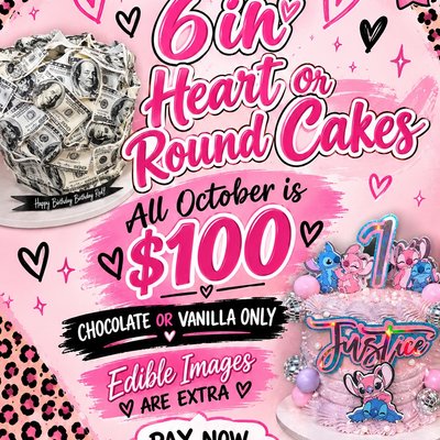 6in Round Or Heart Cake Special 