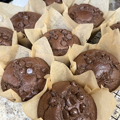 Double Chocolate Jumbo Muffins