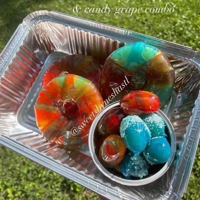 3 Fruit Roll Up Pineapples & 5Candy Grapes & 5 Fruit Roll Up Candy Grapes Combo 
