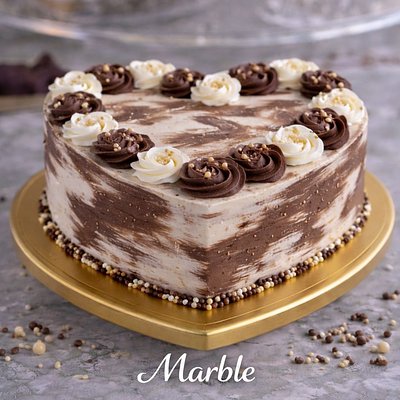Marble Heart Cake 