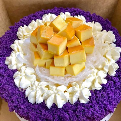 Ube Macapuno with Flan