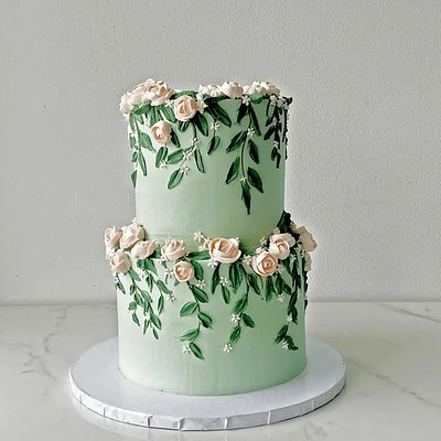 2 Tier Custom Round Cake 6inch and 8inch( Feeds 24 to 36 People)
