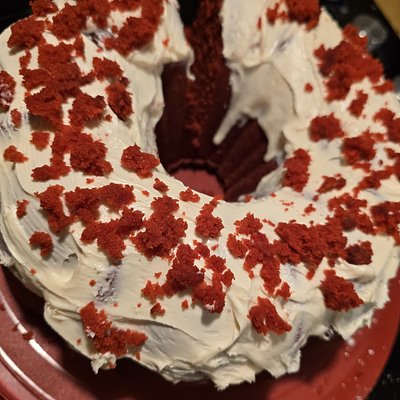 Red Velvet Pound Cake Slice