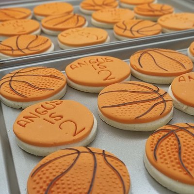 Basketball Birthday Cookies
