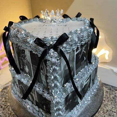 Two Tier Heart Cake 