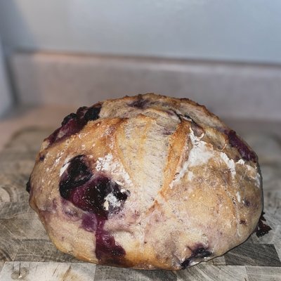 Sourdough Maple Blueberry Lemon Zest Boule 