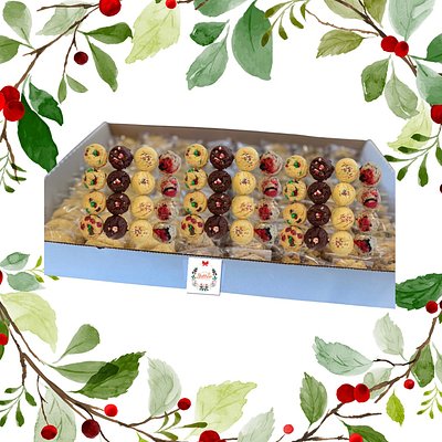 Tray of 96 HOLIDAY COOKIES 