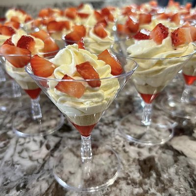 Wine Glass Cheesecake Shooters