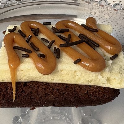 Cheesecake Brownies With Caramel Drizzle