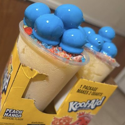 Frozen Kool-Aid Cups With Grapes