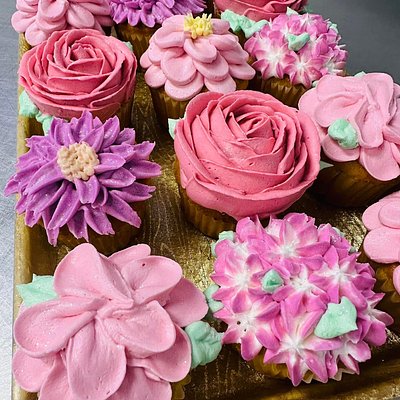 Flower Cupcakes By The Dozen