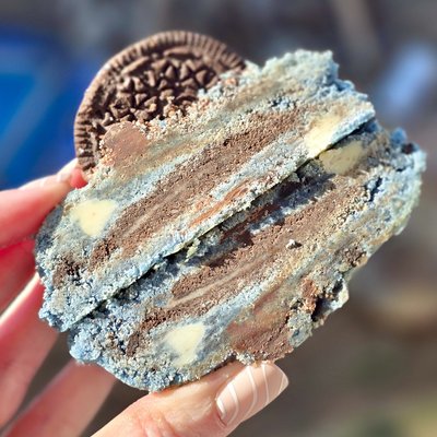 Cookie Monster Stuffed Cookies 