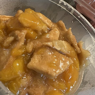 Full Pan Peach Cobbler 