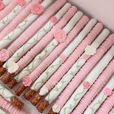 Chocolate Covered Pretzel Rods- 1 Doz