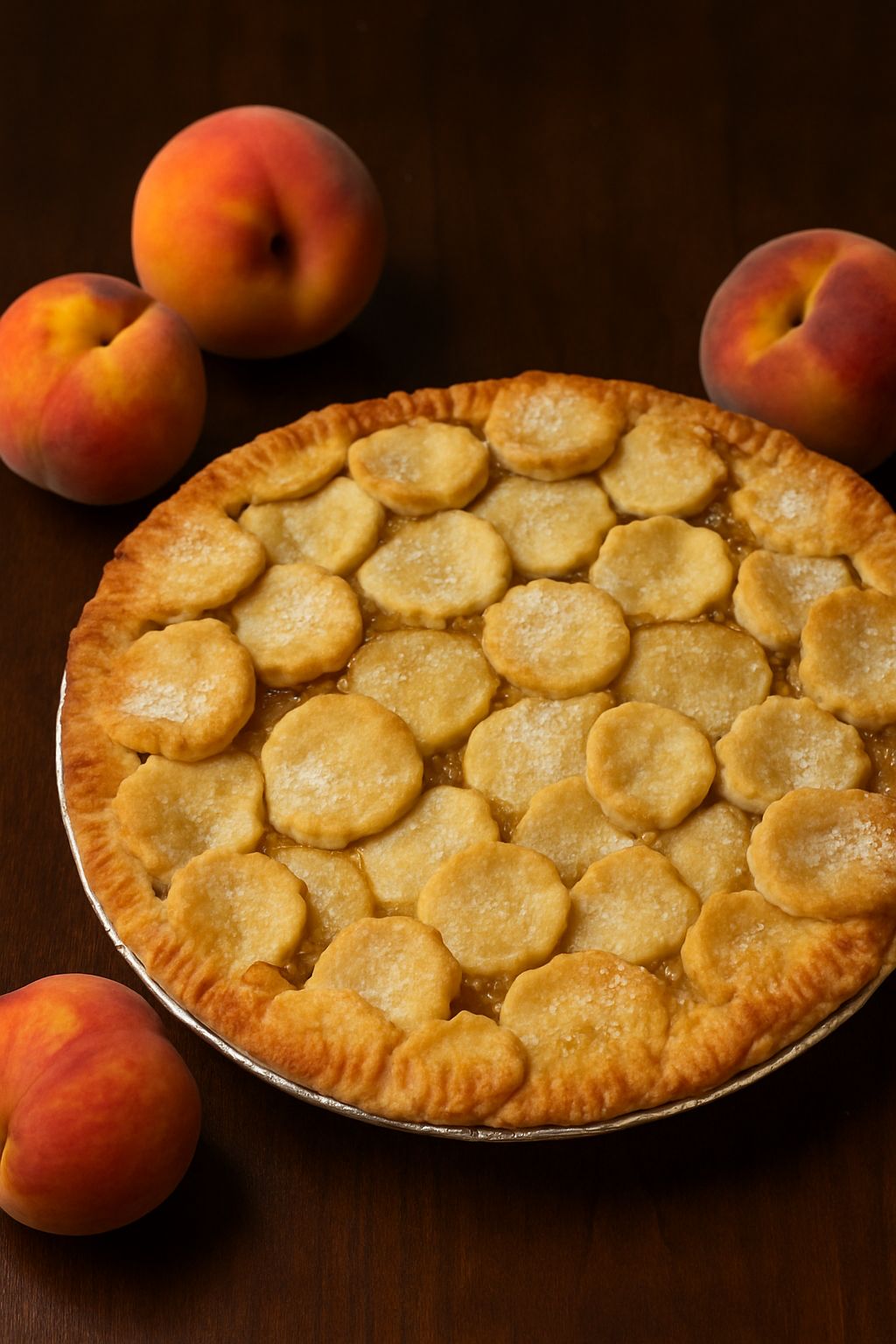 Bourbon Peach Pie 8"