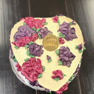 Vintage Heart Cake 8 Inch 