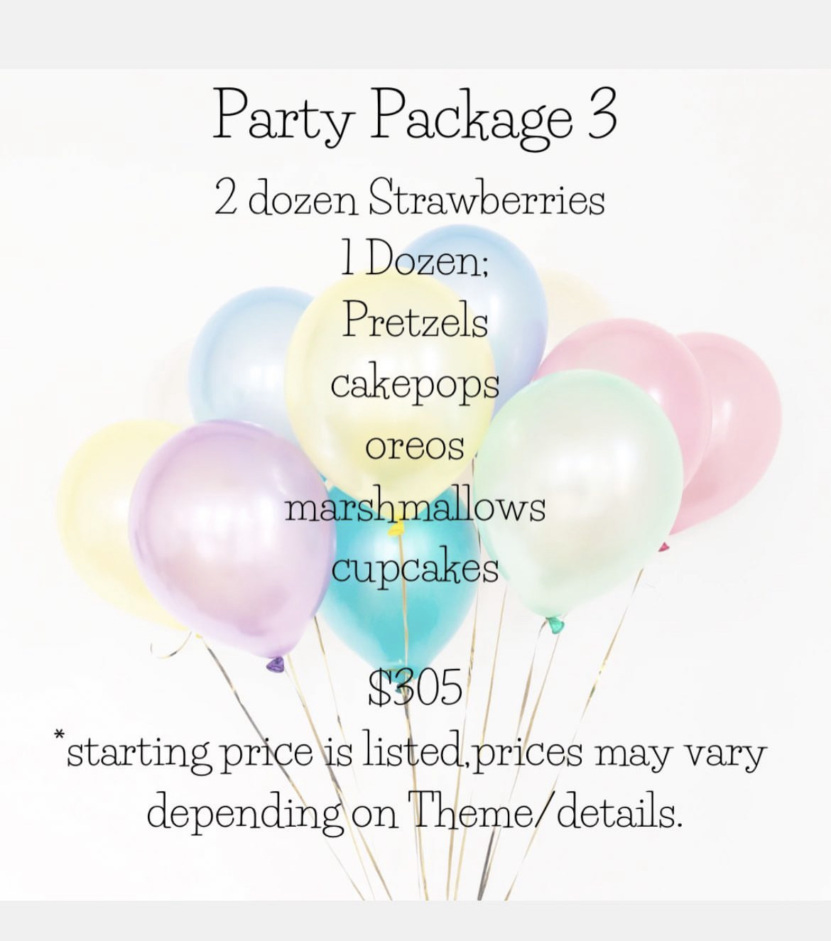 Party Package 3. 