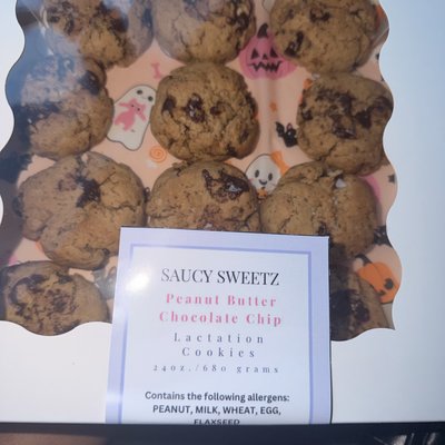 Lactation Peanut Butter Chocolate Chip Cookies 