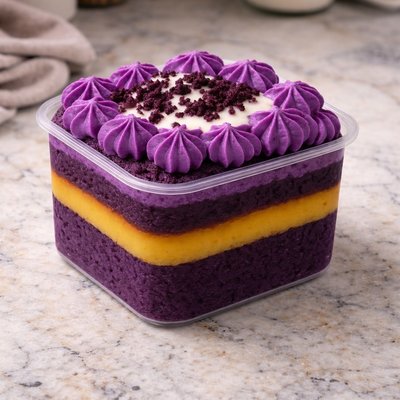 Ube Flan Cake - 3” Square