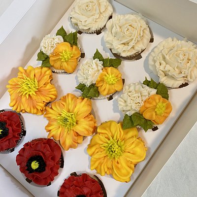 12 Floral Cupcake Box (Premuim)