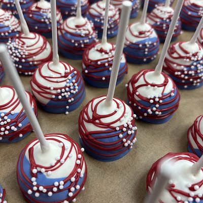 GLUTEN FREE - Funfetti Cake Pop - Red, White, Blue Theme